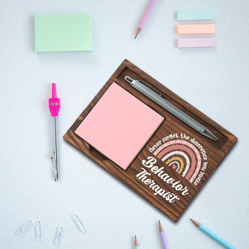 SunyJone Behavior Therapist Gifts, Thank You Appreciation Gifts for Behavior Therapist Week Graduation Birthday Christmas School Office Desk Self-Stick Note Pad Holders SBB2 - Image 3